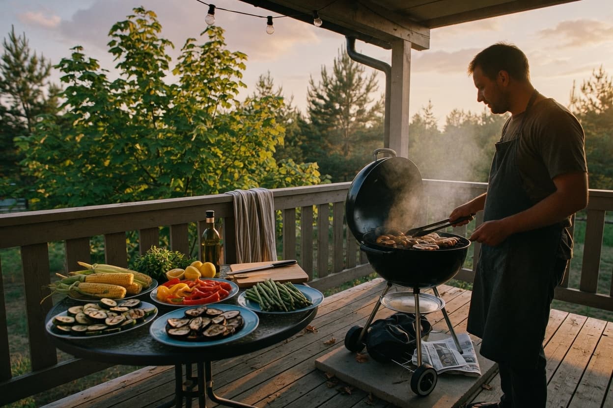 Зона BBQ на летней веранде «Пеликан»